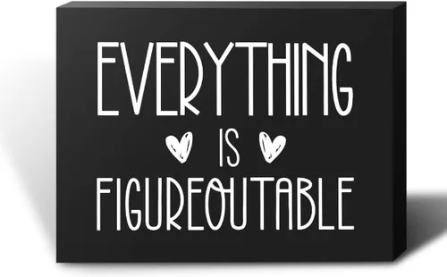 Miniatura 20 de mmiishe Letrero de madera inspirador decorativo motivacional con texto en inglés «Be Curious Not Judgmental», caja de madera para el hogar