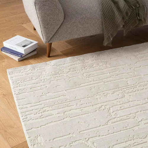 Revival Rugs Ebb - Alfombra de Área lavable de 5 pies 3 x 8 pies para sala de estar o dormitorio, 100% reciclada, certificado Oeko-TEX, pelo Beige /