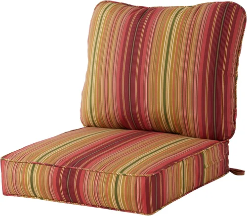 Miniatura 31 de Greendale Home Fashions Juego de cojines de asiento profundo para exterior de 2 piezas, Adobe Ártico