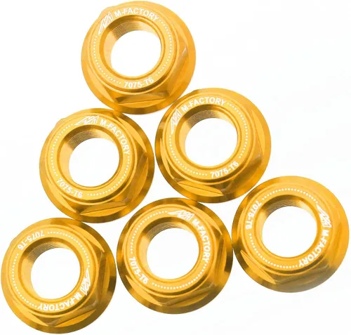 Miniatura 8 de MC MOTOPARTS Tuercas de piñón trasero de carreras CNC negras compatibles con GSX-R 750 GSXR1000 GSF1200 SV650 Vstrom 650 TL1000R