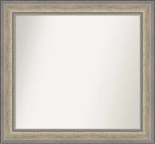 Miniatura 139 de Amanti Art Espejo de baño plateado para sobre fregadero, 28 x 47 pulgadas, espejo rectangular de plata imperial, marco de madera tradicional de gran