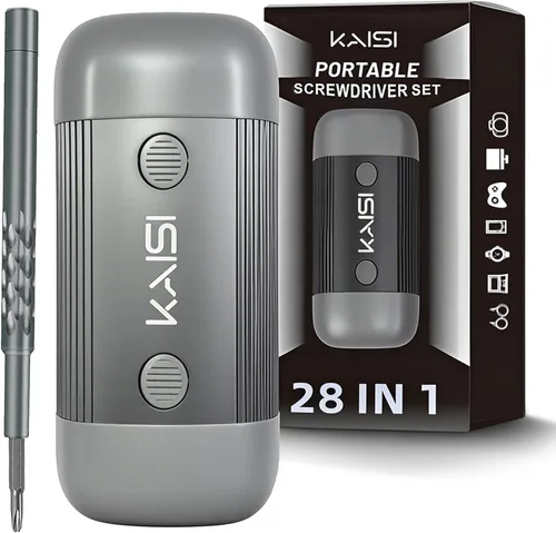 Miniatura 9 de Kaisi Kit de herramientas de reparación electrónica 136 en 1, juego de destornilladores de precisión profesional, kit de unidad magnética con bolsa