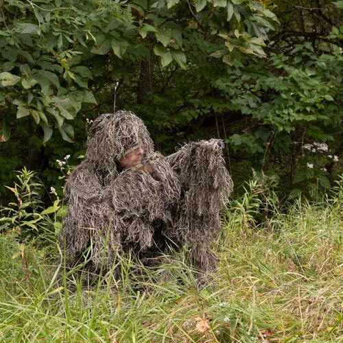 Miniatura 7 de VIVO Ghillie ropa de caza de camuflaje para el bosque- Traje (4 piezas)
