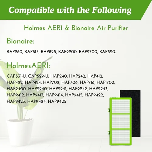 Miniatura 4 de Nispira AER1 HAPF300AHD - Filtros de eliminación de alérgenos para purificador de aire Holmes HAPF300AH-U4R HAPF30AT HAP242-NUC, 4 HEPA 4 Carbon