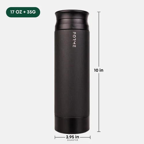 Miniatura 4 de FORME - Botella Agitadora Mezcladora, Acero Inoxidable con Doble Aislamiento a Prueba de Fugas, Botella Agitadora Silenciosa para Bebidas Calientes