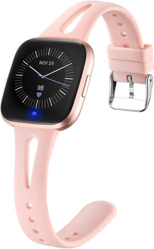 Ouwegaga - Correas delgadas de colores múltiples, compatibles con Fitbit Versa 2 / Fitbit Versa / Lite, pulseras de silicona para mujeres y hombres,