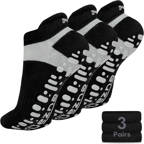 Miniatura 14 de Muezna Calcetines de yoga antideslizantes para mujer, antideslizantes, para pilates, barras, calcetines de hospital con agarres, talla 5-10