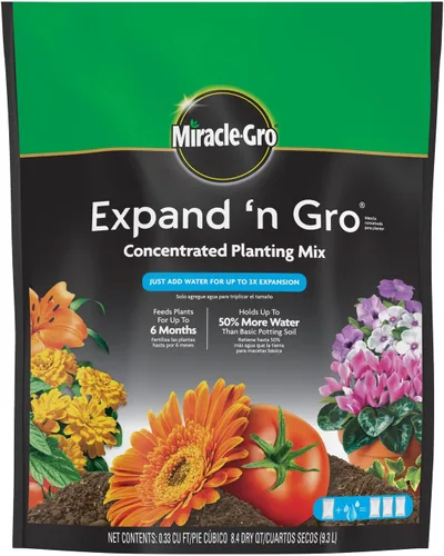 Miniatura 13 de Miracle-Gro Mezcla de plantación, 0.33 pies cúbicos, paquete de 2 Concentrado Se expande a 1 pies cúbicos Para contenedores Para uso