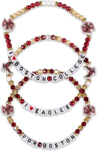 Miniatura 54 de FOCO NCAA unisex-adulto Paquete de 3 Pulseras de la Amistad con Cuentas con Logotipo de Equipo Universitario de la NCAA Oficialmente Licenciadas