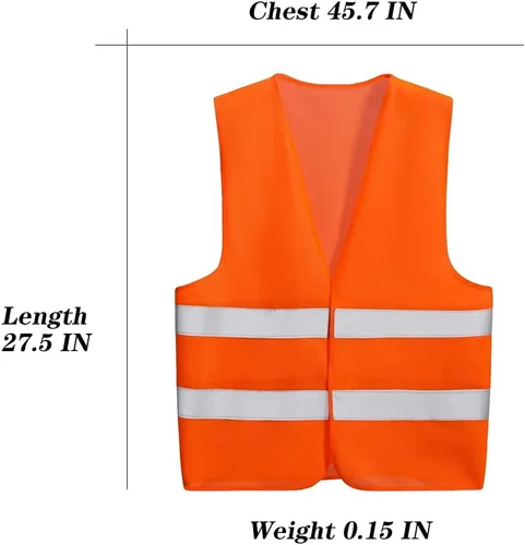 Miniatura 7 de Paquete de 10 chalecos reflectantes de seguridad Mount Marter para operadores al aire libre y deportistas Naranja