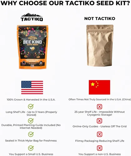 Miniatura 9 de Tactiko Garden Mezcla de 26 Semillas de Flores Silvestres, 120,000+ semillas de 4 oz Save The Bees Semillas de Jardín de Flores Silvestres, Semillas