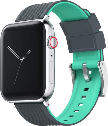 Miniatura 25 de Barton Watch Bands - Extensibles de silicona Elite para reloj - Accesorios y adaptadores negros con deposición física de vapor, de liberación