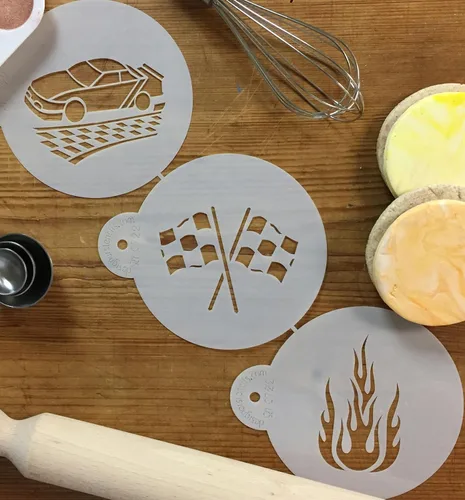 Miniatura 3 de Juego de plantillas de galletas de coche de carreras de Designer Stencils