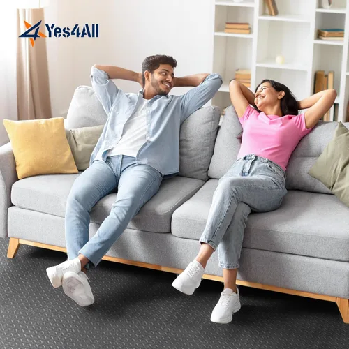 Miniatura 6 de Yes4All Alfombrillas de Espuma para Ejercicio Entrelazadas con Borde – Alfombrillas de Piso Entrelazadas para Equipo de Gimnasio – Baldosas de Piso