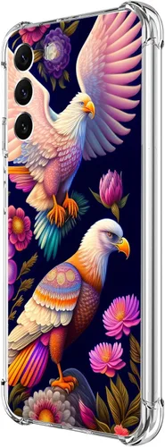 Miniatura 38 de Funda para Galaxy S23, diseño de mariposas azules, rosas, protección contra caídas, a prueba de golpes, de cuerpo completo, resistente a