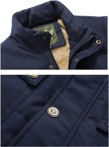 Miniatura 12 de Chaleco acolchado de invierno cálido para hombre, con forro polar grueso, sin mangas, chaqueta sin mangas