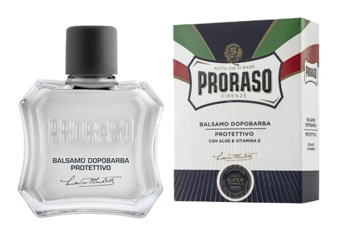 Proraso Bálsamo para después del afeitado, protector e hidratante con aloe vera y vitamina E para piel seca, 3.4 onzas líquidas (paquete de 1) (el