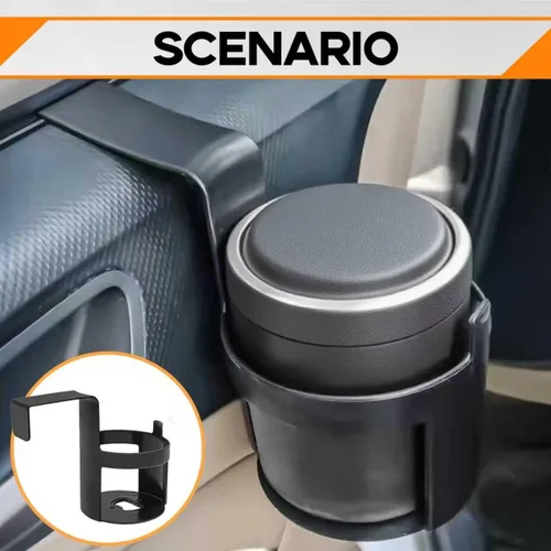 Miniatura 7 de Paquete de 2 portavasos para automóvil, impermeable y duradero, portátil, multifunción, accesorios de almacenamiento de tazas, universales