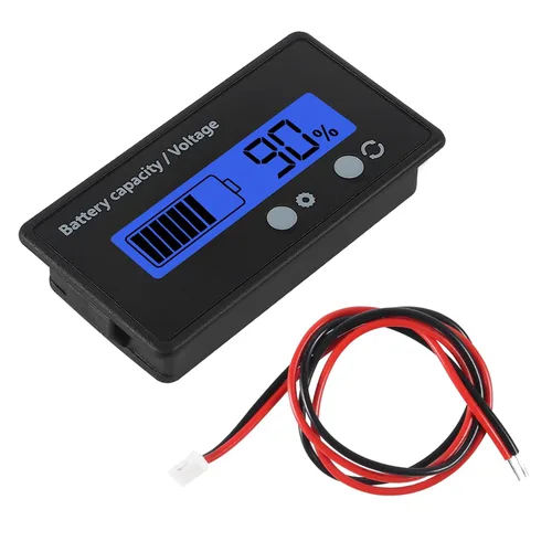 Miniatura 6 de UMLIFE Medidor de voltaje de capacidad de batería de 12 V 24 V 36 V 72 V CC con alarma Capacidad de batería Indicador de voltaje de batería