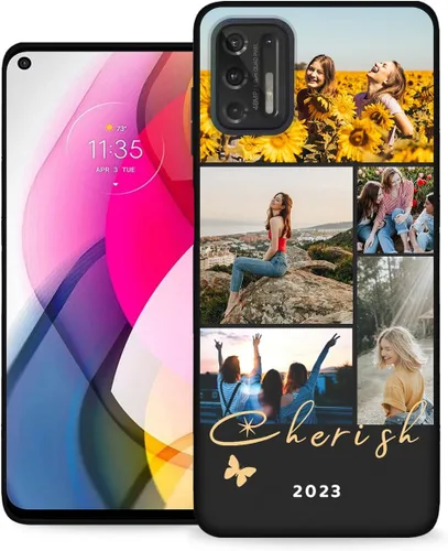 Miniatura 45 de Funda personalizada para Motorola Moto G Stylus 2020 con nombre de foto, texto y foto, GStylus personalizado -20 funda suave y fina (negro) de 6.4