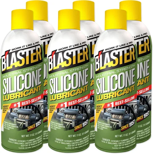 Miniatura 10 de B'Laster - Lubricante de silicona en aerosol, latas de aerosol de 11 onzas (paquete de 12) – Lubricante en aerosol de silicona para goma y plástico