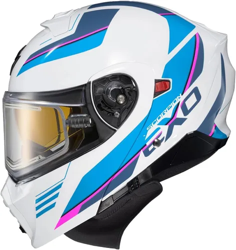 Miniatura 8 de ScorpionEXO GT930 - Casco modular de moto de nieve de aventura para clima frío con caja de respiración y bolsillos para altavoces listos