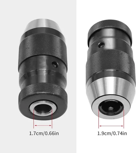 Miniatura 5 de 1/32" -1/2" JT33 Chuck MT2-JT33 Adaptador de portabrocas R8 Portabrocas sin llave