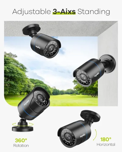 Miniatura 7 de SANNCE Cámara de seguridad 1080P AHD/TVI/CVI/CVBS Cámara CCTV 4 en 1 IP66 resistente a la intemperie CCTV analógica cámara bala de vigilancia