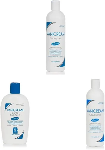 Vanicream Paquete de champú + acondicionador + gel de baño (12 onzas líquidas cada uno), formulado para pieles sensibles