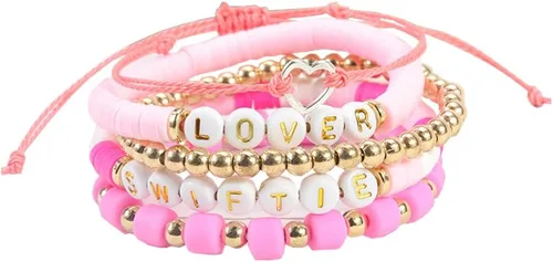 APIUWOXE Friendship Bracelets Gifts for Women, Tour Bracelet Outfit Clay Inspired Layering Bracelet for Girls Friend Bohemian Concert Album Music