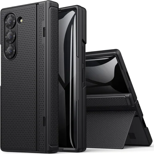 Miniatura 8 de BXYJY Funda para Samsung Galaxy Z Fold 6 con función atril, protector de pantalla frontal y protección de bisagra, ajuste delgado, resistente, duro