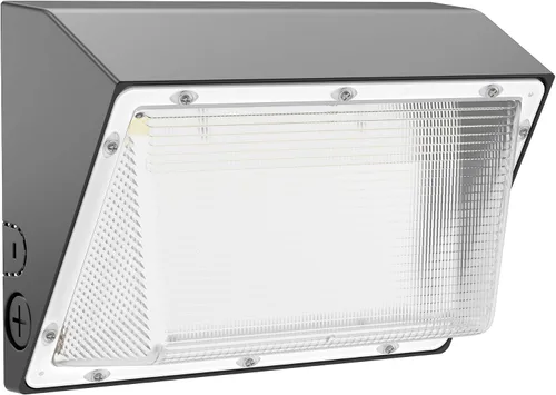 Paquete de luz LED de pared de 120 W con fotocélula del atardecer al amanecer, 18,000 lm (150 LM/W) luz de inundación para montaje en pared al aire