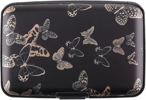 Miniatura 51 de Tarjetero de aluminio con bloqueo RFID para hombres y mujeres, elegante cartera de viaje con 7 ranuras, la mejor protección contra escaneos