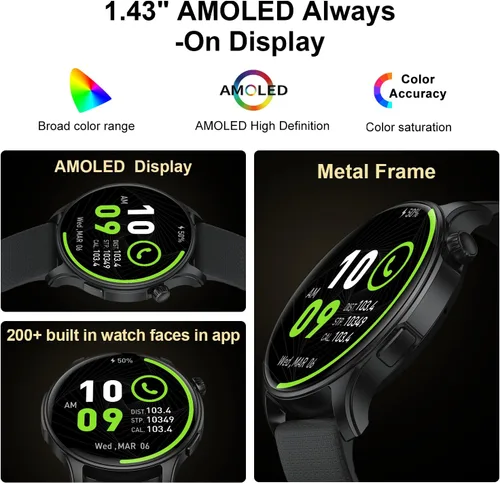 Miniatura 6 de Reloj inteligente para hombres y mujeres Fitness: resistente al agua, marca/respuesta de llamadas, relojes inteligentes para hombres, relojes