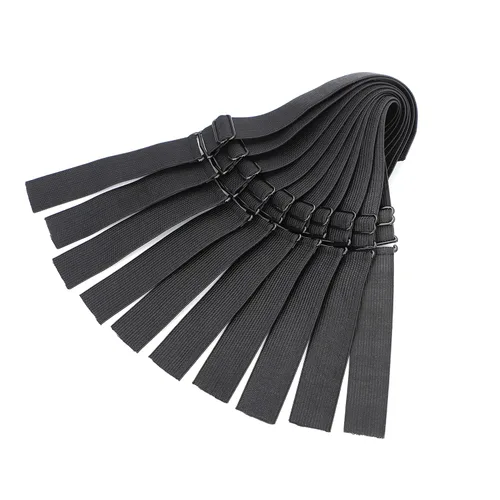 Miniatura 11 de Correas ajustables para pelucas y hacer pelucas, bandas ajustables para peluca (negro, 1 pulgada x 6 piezas)