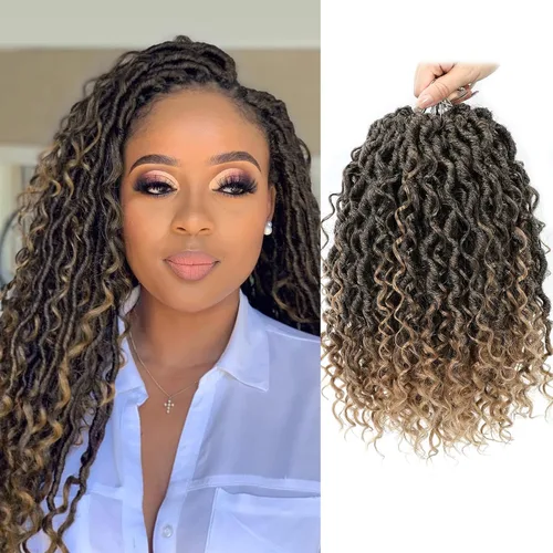Miniatura 21 de Fulcrum Goddess Locs Cabello de Ganchillo de 10 Pulgadas, 8 Paquetes Nuevo Locs Sintéticos de Ganchillo para Mujeres Negras, Locs de Ganchillo