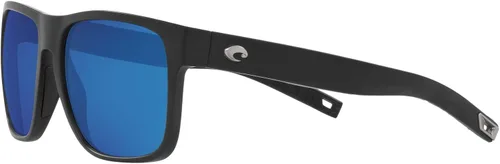 Miniatura 3 de Costa Man - Gafas de sol con montura negra mate, lentes de espejo verde, 2.323 in