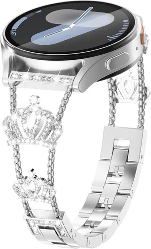Miniatura 33 de KADES Compatible with Samsung Galaxy Watch 8/8 Classic / 7/6 / 5/4 Band, 40mm 44mm 45mm 47mm, Luxury Diamond Bracelet Chain Band for Women, Bling