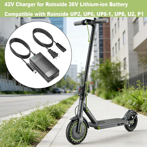 Miniatura 3 de Cargador de 42 V para batería de iones de litio Roinside de 36 V compatible con Roinside UP2, UP6, UP6-1, UP8, U2, P1 Power Apapter Cord