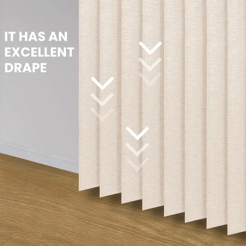 Miniatura 7 de AJAZZ Conjunto: Barras para cortinas sin perforación (28-39" de ancho) y cortina acordeón para puerta, beige 43" de ancho × 78" de largo, puertas