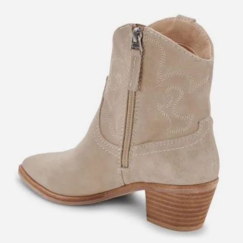 Miniatura 5 de Coutgo Botines vaqueros para mujer, estilo vaquero, con punta puntiaguda, tacón grueso, para fiesta