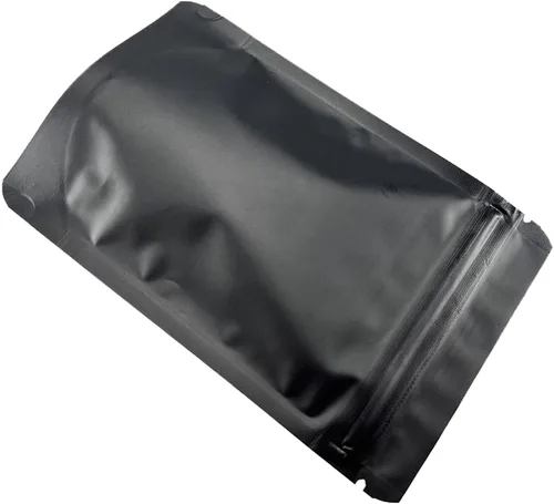 Miniatura 4 de PABCK Bolsas de sellado térmico resellables de 3.55 mil de grosor Mylar negro esmerilado, bolsas selladas de papel de aluminio negro esmerilado, 50