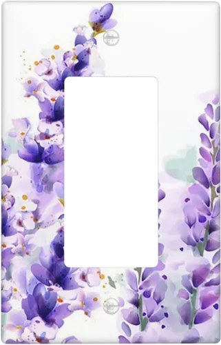 Miniatura 34 de Cubierta decorativa para interruptor de luz de eucalipto tostado, placa de pared de doble palanca, acuarela, hojas marrones, planta con cubierta