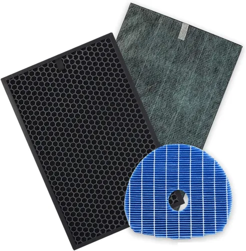 PUREBURG Juego de filtros de repuesto compatibles con purificador de aire Sharp KC-850U y KC-C100U PlasmaCluster H13 HEPA + carbón activado + filtro