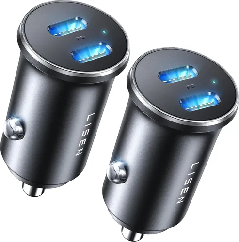 Miniatura 13 de LISEN Cargador de coche USB C de 90 W para iPhone 17, cargador de automóvil de 40 W, carga rápida, 2 puertos PD 45 W y cargador USB QC 3.0