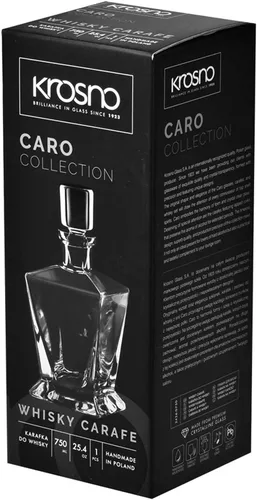 Miniatura 7 de Krosno - Decantador de whisky con tapón 25.4 oz Colección Caro Para uso en casa, restaurantes, fiestas Idea de regalo para bar mitzvah, boda