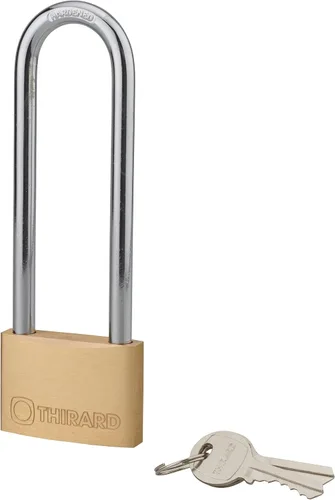 Miniatura 10 de THIRARD Candado de latón tipo 1 – Cerradura de seguridad resistente a la intemperie con mecanismo de pasador reforzado – Llave igual