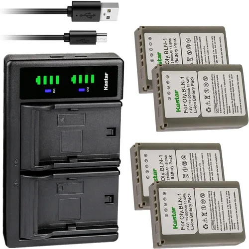 Miniatura 7 de Kastar Reemplazo del cargador de batería USB BLN-1 LTD2 completamente decodificado para batería Olympus BLN-1 BLN1, cargador BCN-1, M-D E-M1, OM-D