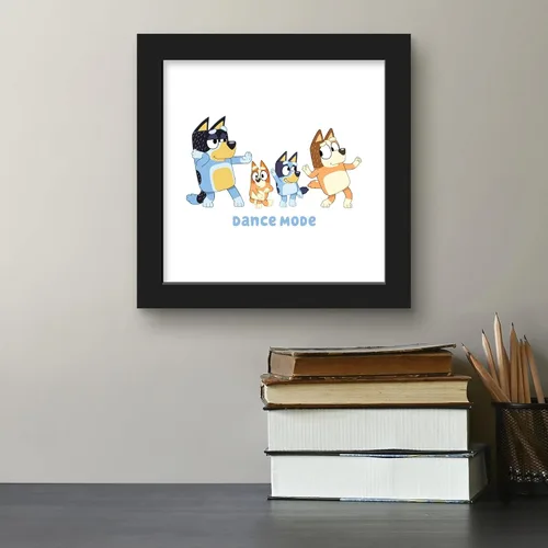 Miniatura 4 de Gallery Pops Bluey - Arte de pared de modo baile, versión enmarcada negra, 12 x 12 pulgadas, arte de pared de Gallery Pops