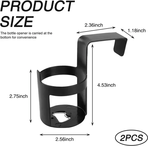 Miniatura 2 de 2 soportes para vasos de agua colgantes para automóvil, 4.52 x 2.55 pulgadas, portátil, de almacenamiento simple para reposabrazos de asiento